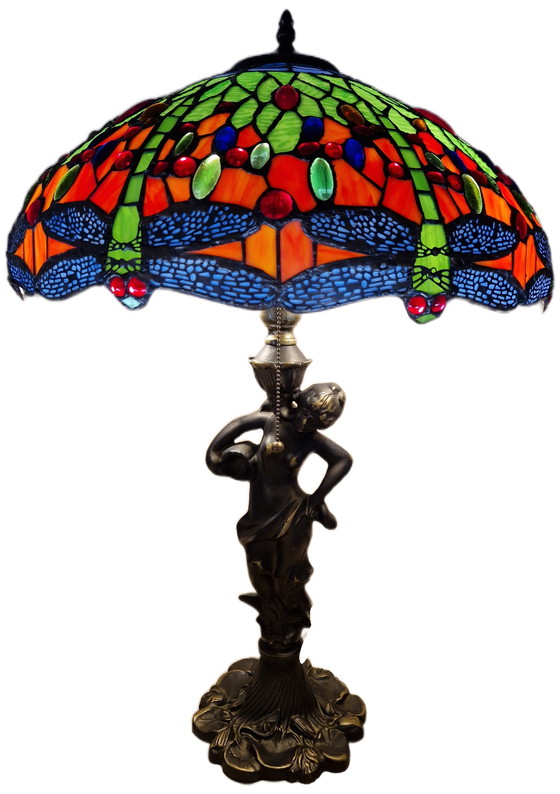 Image 1 of Prachtige vintage Tiffany-stijl tafellamp 63x45