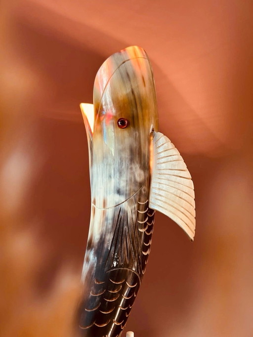French Vintage Fish Horn Lamp