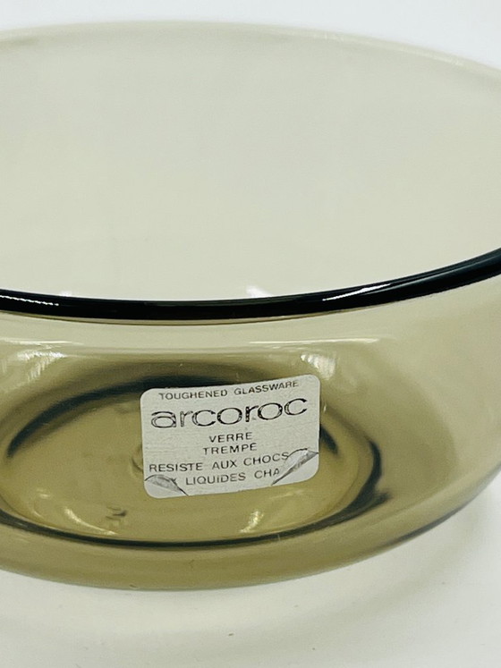 Set of 6 Arcoroc Smoked Glass Ramekins, Table accessories, Brown, Vintage (photo 6 of 8)