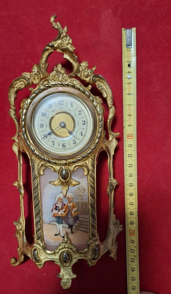 Mignonette Rococo Louis XV Table Clock – Glass, Porcelain (photo 4 of 12)