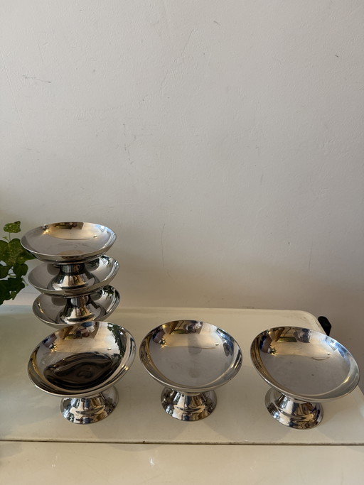 Set of 6 Chrome coupes