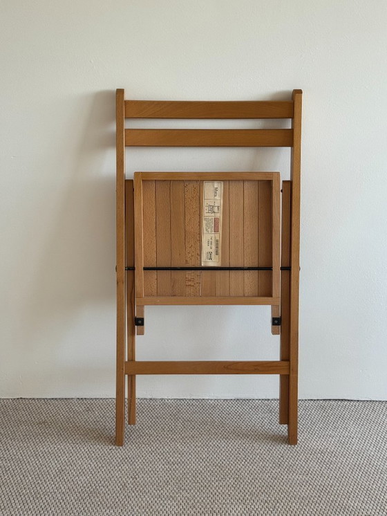 Image 1 of set / 4 vintage IKEA houten klapstoelen