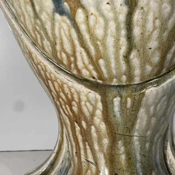 Jugendstil glasierte Steingut Vase von Helman, 1900 – Vasen, Ceramic, Art Nouveau (photo 7 of 12)