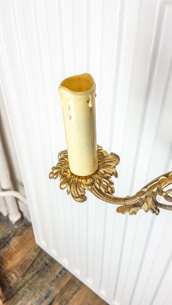 Image 1 of Lampada da parete in bronzo in stile impero vintage