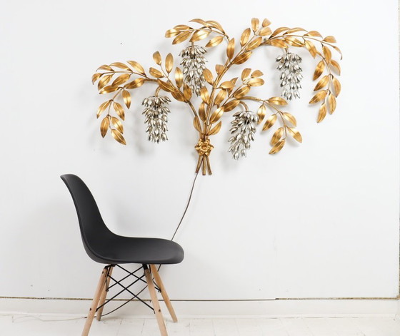 Image 1 of Wall light/wall lamp, 'Pioggia D'oro' by Hans Kögl, Hollywood Regency, Italy, 1970s