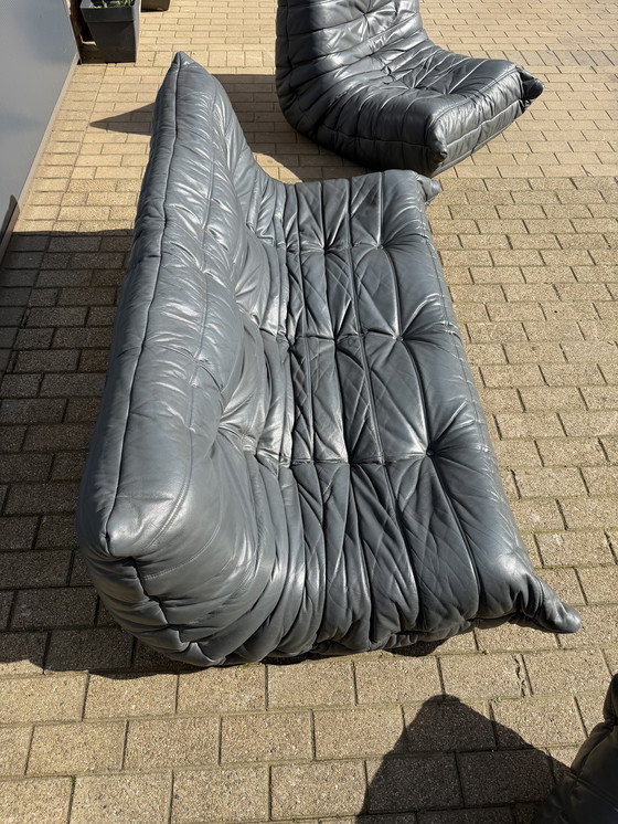 Image 1 of 100% authentic Ligne Roset Togo 3z & 2x 1z in Grey leather