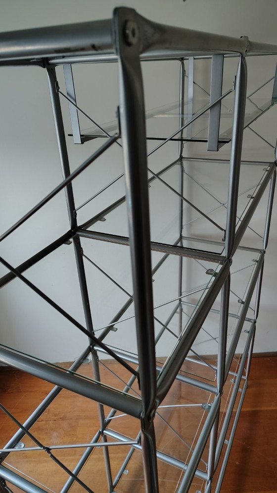 Image 1 of Vintage wandkast met 2 bijzettafels (Ikea Laxvik)