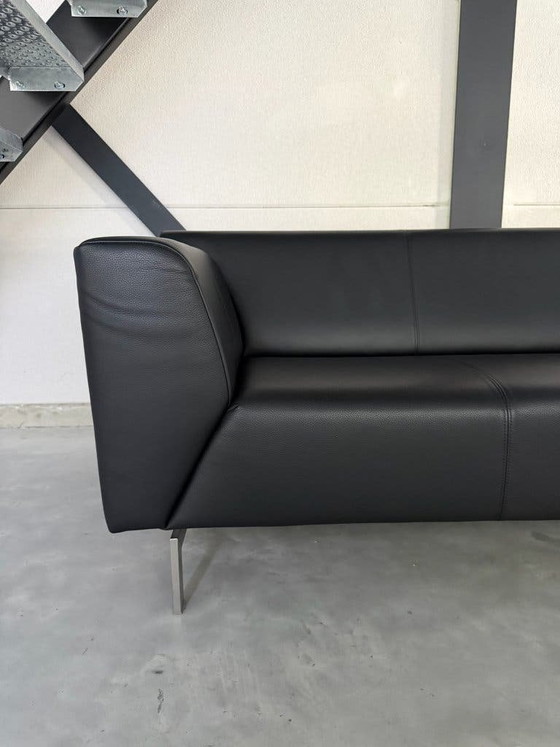 Rolf Benz 318 Linea – Pelle Nera – Condizioni Assolutamente Ottime – Divani 3 posti, polished steel, Leather (photo 5 of 9)