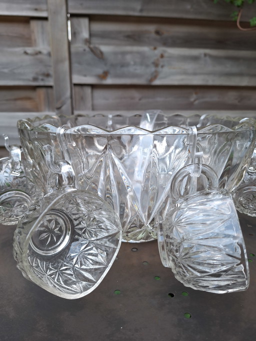 Ensemble de poinçons en verre de Brockway. Datant des années 1970/80.
