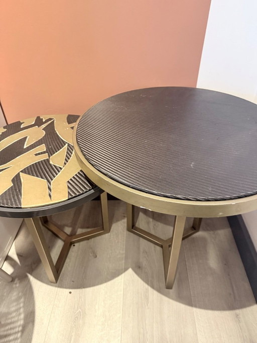 2 Romeo abstract side tables by Chiara