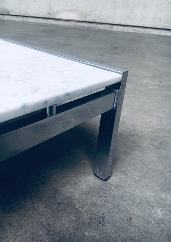 Image 1 of Postmodern Design Carrara Marble Low Coffee Table, Italy 1970's
