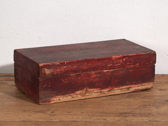 Antique rectangular box with floral motifs (c.1900) #3 – Storage cabinet (photo 32 of 35)