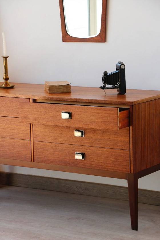 Image 1 of Vintage ladekast van teak en zebrano: elegantie uit de jaren 60