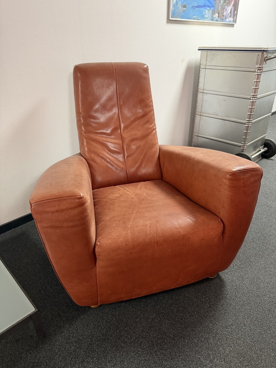 Gerard Van Den Berg Longafl Faureauil – Montis, Fauteuils, Leather, Wood (photo 5 of 8)