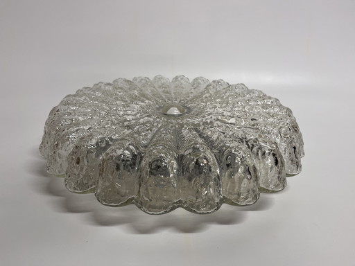 Xxl Clear Glass Mid - Century Ceiling Light 'Flower' Ø 41 Cm