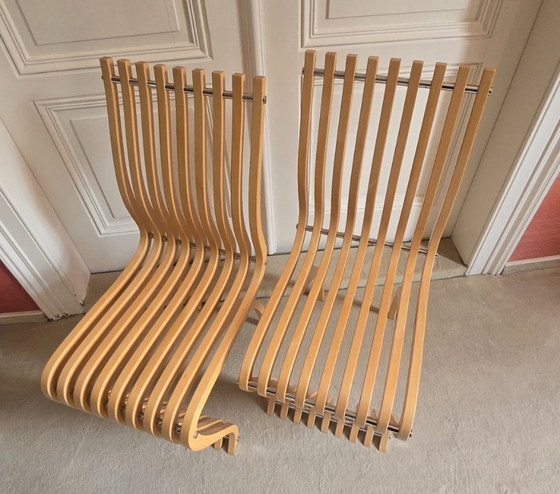 Image 1 of 2x Vitra Edition: Sedia Schizzo – Design di Ron Arad (1989) – Primo proprietario/Pezzi da esposizione