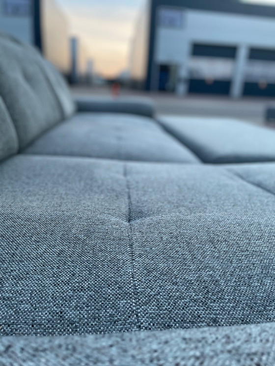 Image 1 of Modern Fabric Corner Sofa with Sleeping Function
