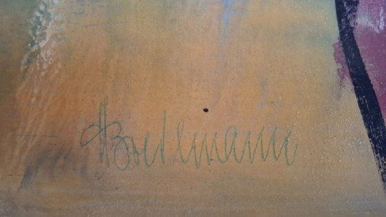 Abstract maritime scene, oil on wood – Paintings & Drawings, Canvas (photo 5 of 5)