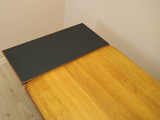 Danish Extendable Oak Dining Table Designed by Henning Kjærnulf, 1960s – Henning Kjaernulf, Wood (photo 18 of 21)