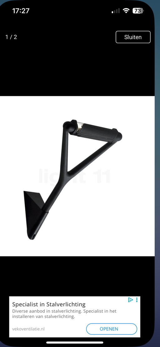 Two Luceplan Lola Parete wall lamps