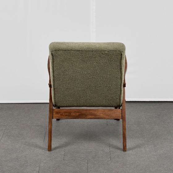 Iconic Armchair by Mieczysław Puchała, 1960s, Poland – Textile, Wood (photo 6 of 17)