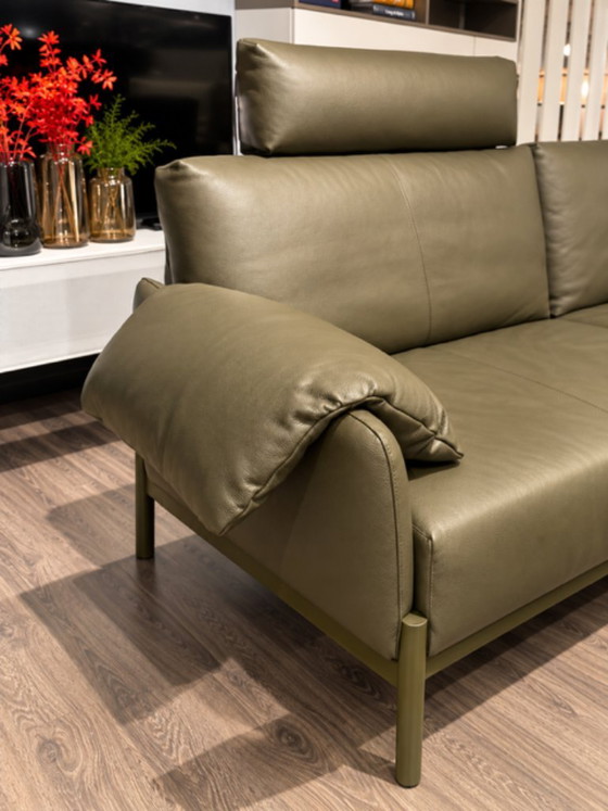 Leolux ENNA Divano 3 posti in pelle Senso advocado con poggiatesta 2x100posti – Divani, Leather, Metal (photo 3 of 5)