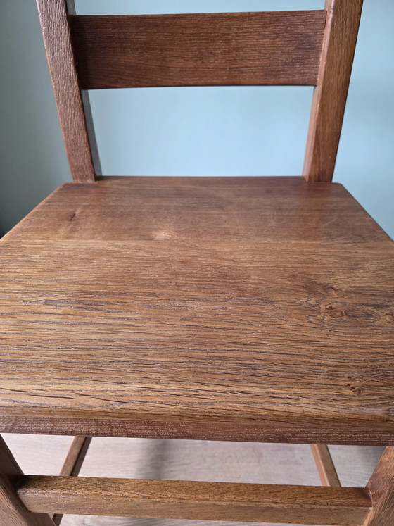 Image 1 of Sedie da pranzo brutaliste Topform in rovere – set da 6