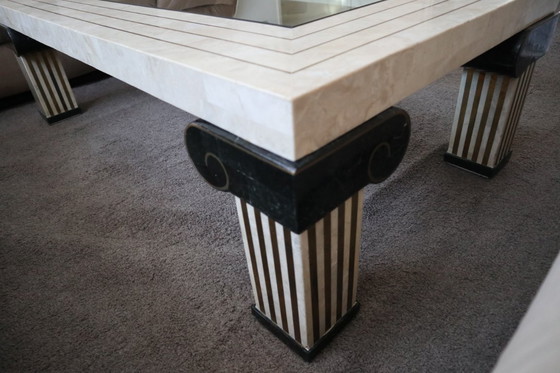 Image 1 of Tavolino da caffè tessellato Maitland Smith, Stati Uniti, anni '80