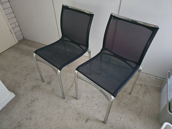 Set of 2 High Frame Alias Chairs – Dining chairs, Textile, Aluminium (photo 2 of 5)
