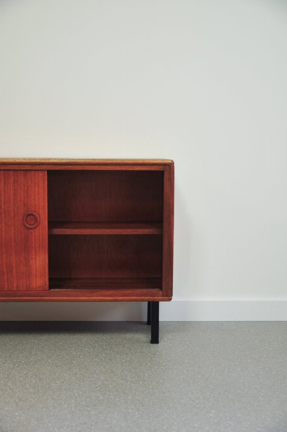 Mobile vintage in teak con ante scorrevoli – Mobili contenitori, Metal, Wood (photo 6 of 8)