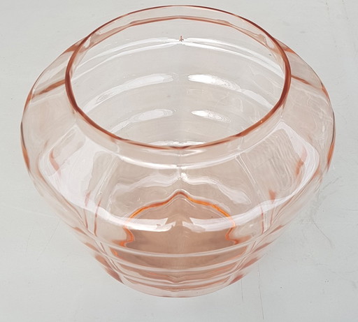 Art Deco Rosaline Glass Vase, 1920S