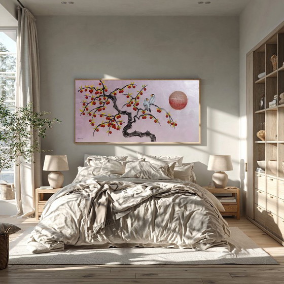 Love Birds J547 - Original Large Painting – Paintings & Drawings, Canvas (photo 12 of 15)