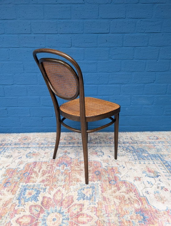 Image 1 of 7x Vintage rattan chairs, model 215r, Thonet