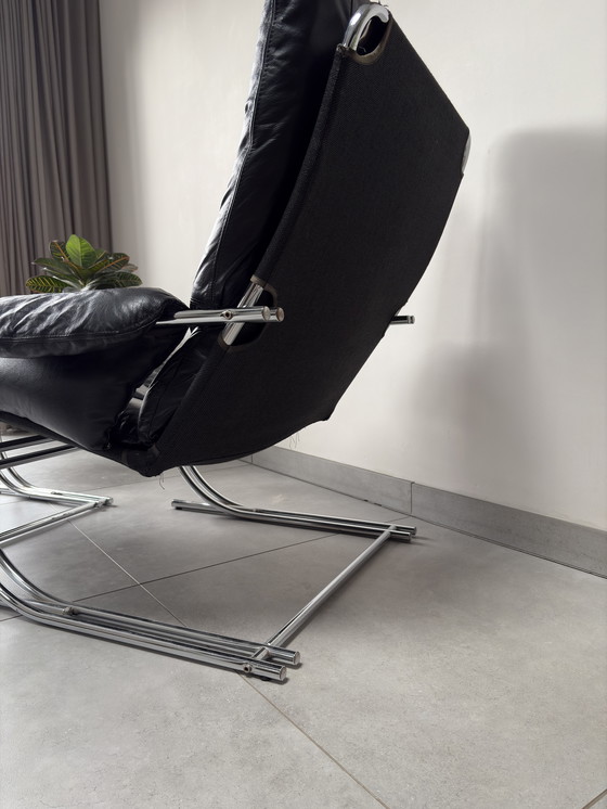 Image 1 of Vintage Bauhaus Loungestoel met Ottoman