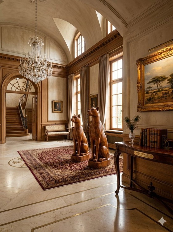 Exclusive Handmade Mahogany Sculpture (set of 2). – Wood (photo 5 of 5)