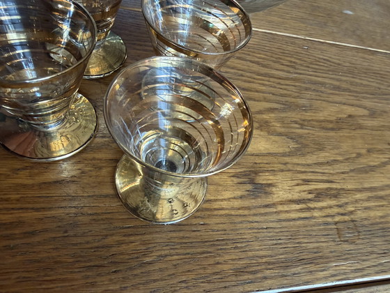 Image 1 of Vintage likeurset - retro karaf met 4 glaasjes 