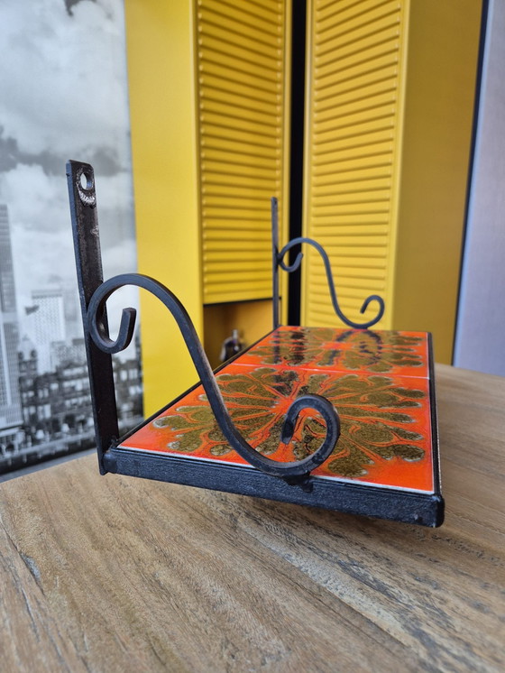 Image 1 of Appendiabiti da parete vintage con piastrelle in ceramica - SERVAIS Germania