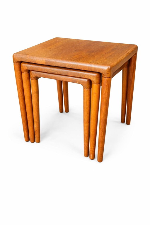 Teak nesting tables Drylund Denmark