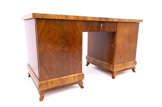 Image 1 of Bureau de style Art déco, Pologne, années 1940.