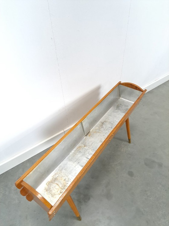 Image 1 of Plantentafel, bloempot uit Zweden met gouden pootjes