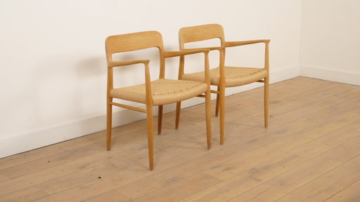 2 x Niels Otto Moller Esszimmerstühle | Modell 56 | Eiche | Restauriert – Niels Otto Møller, eetkamerstoelen (photo 2 of 11)
