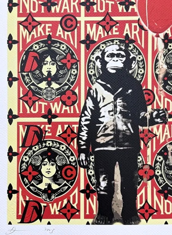 Image 1 of Death Nyc - Banksy Chimpanzee e Obey - Edizione limitata con certificato