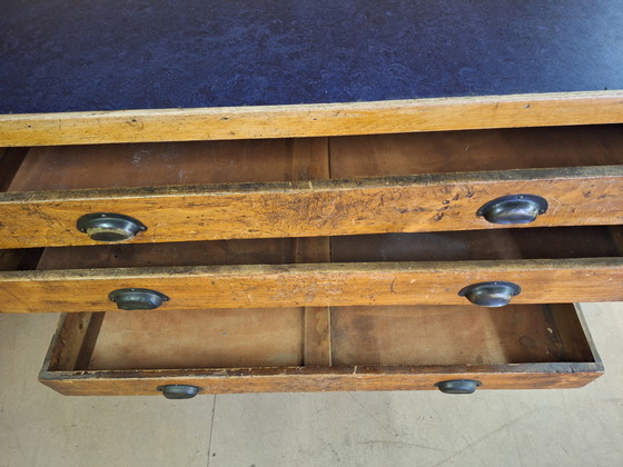 Image 1 of Armadio per la carta / gabinetto da disegno in legno d'epoca