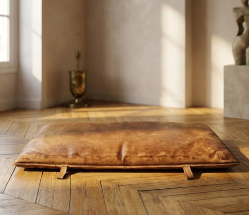 Tappetino da palestra vintage in pelle, anni '30, Cecoslovacchia