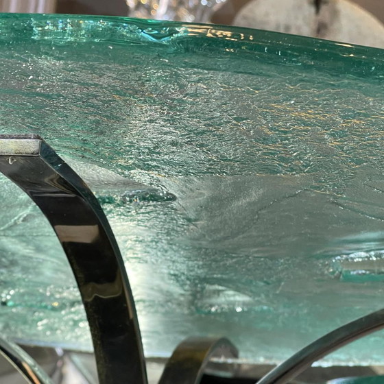 Brutalist Round Coffee Tables, 1970s, Set of 2 – Metal, Glass, Hollywood Regency (photo 15 of 17)