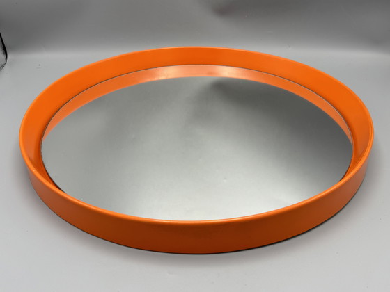 Image 1 of Specchio vintage Space Age - classico del design arancione degli anni '70
