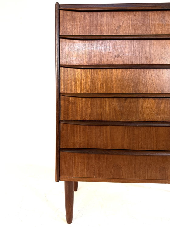 Image 1 of Vintage XL Danish teak chest of drawers '60