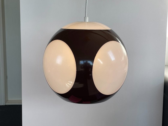 Lampada Space Age Massive Bug Eye, Modello Sfera Marrone, Vintage, Retro, Lampade a sospensione, Plastica (foto 5 di 10)