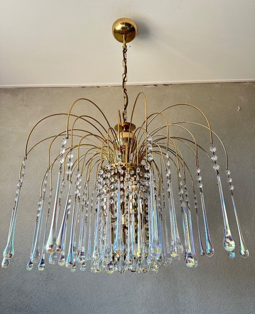 Vintage large teardrop chandelier