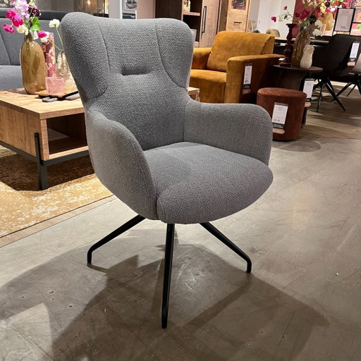 Lembo Fabric Rhythm Steel – Pronto Wonen, eetkamerstoelen, Plastic, Textile